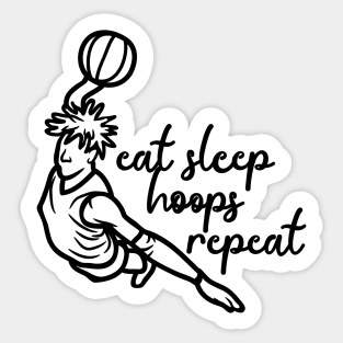 Eat Sleep Hoops Repeat Sticker